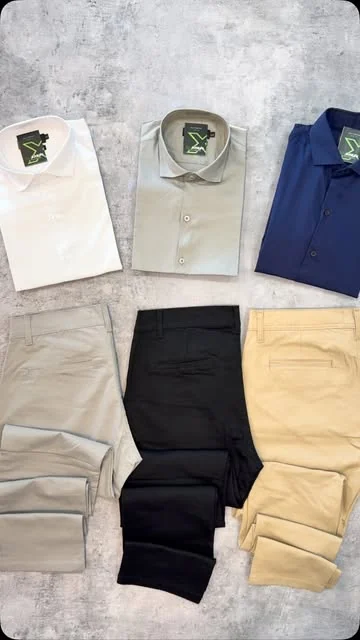 Camisas y pantalones de vestir en varios colores